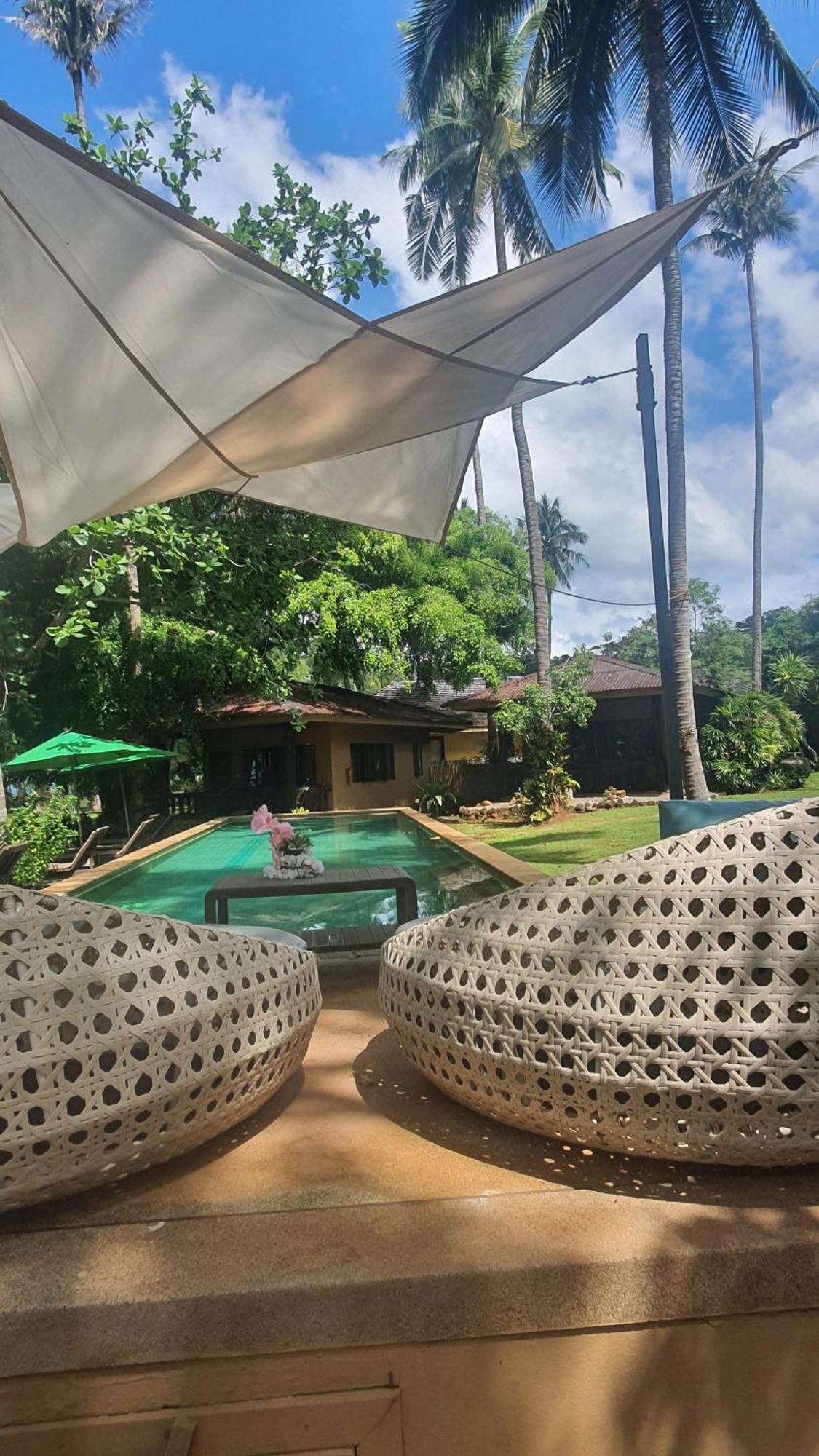 Melina Beach Front Bungalows Tha Lane Bay Exteriör bild